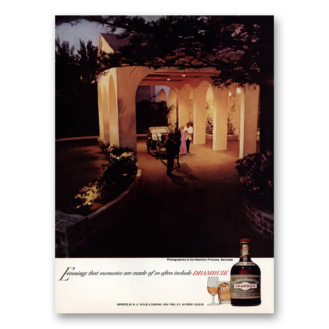 1973 Drambuie Hamilton Princess Bermuda Vintage Magazine Print Ad