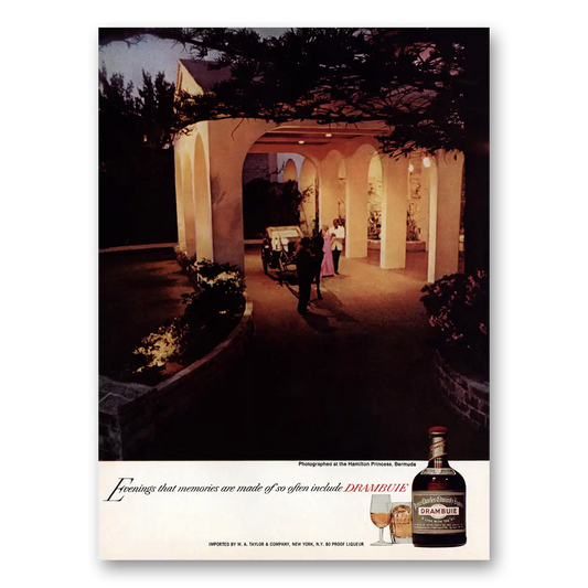 1973 Drambuie Hamilton Princess Bermuda Vintage Magazine Print Ad