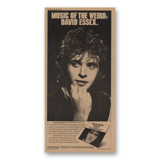 1974 David Essex Rock On Music of the Weird Vintage Magazine Print Ad