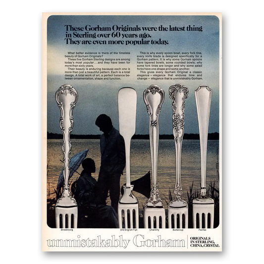 1973 Gorham Silver Even More Popular Today Vintage Magazine Print Ad