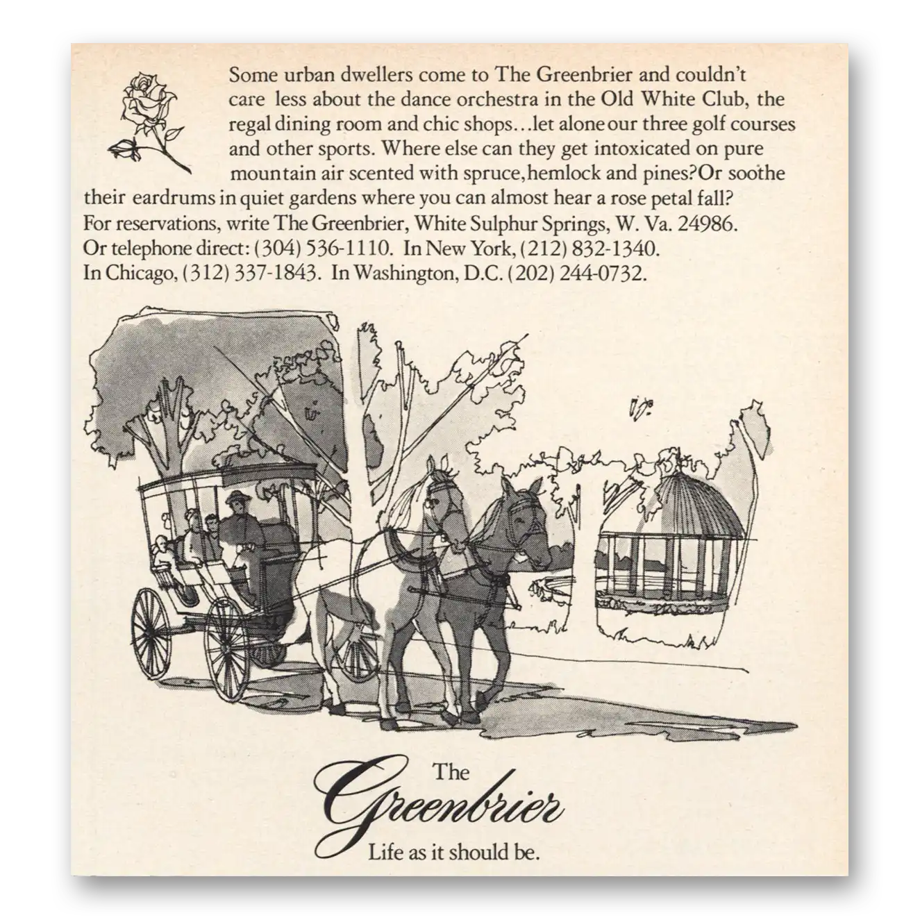 1973 Greenbrier Some Urban Dwellers Come Vintage Magazine Print Ad