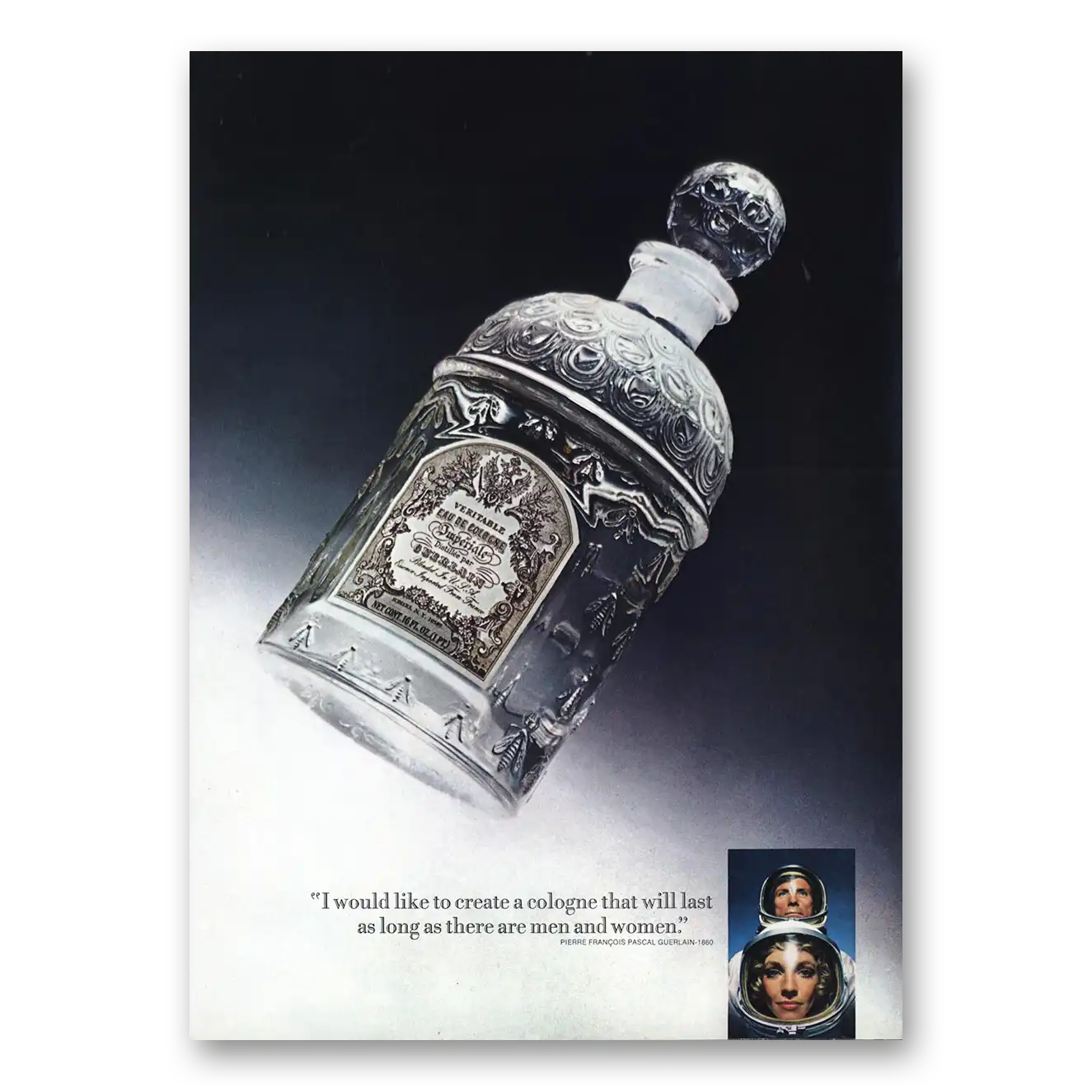 1971 Veritable Eau De Cologne Last as Long As There Are Men and Women Vintage Magazine Print Ad