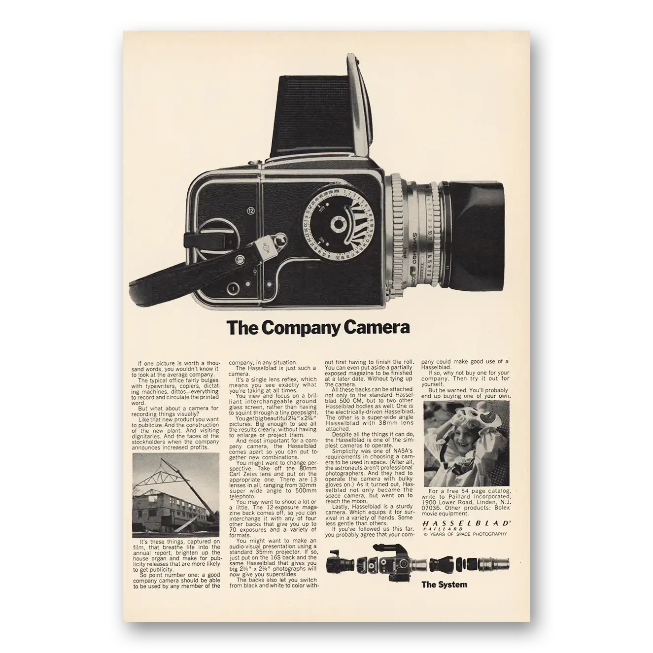 1973 Hasselblad The Company Camera Vintage Magazine Print Ad