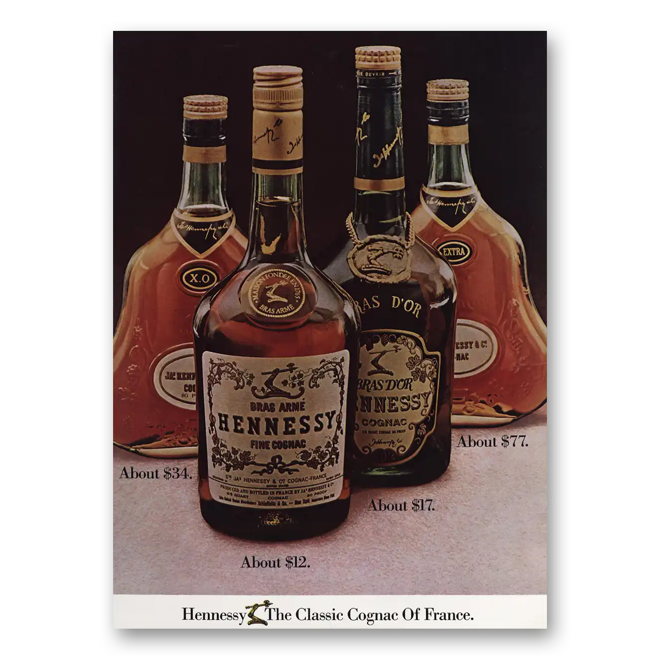 1973 Hennessy Cognac Classic Cognac of France Vintage Magazine Print Ad