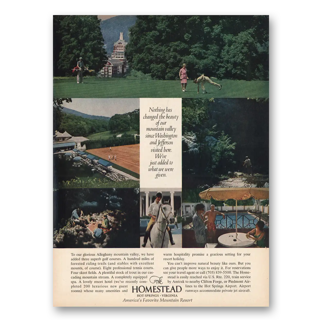 1973 Homestead Virginia Nothing Changed the Beauty Vintage Magazine Print Ad