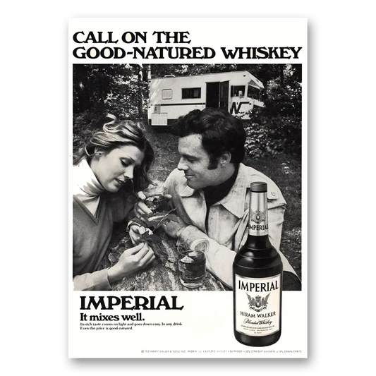 1973 Imperial Whiskey Good Natured Winnebago Vintage Magazine Print Ad