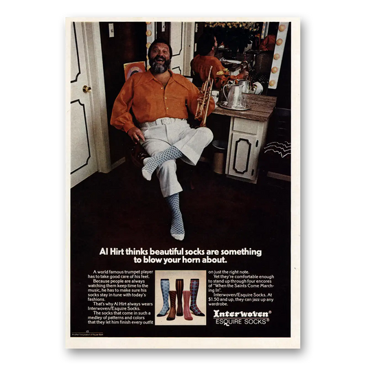 1973 Interwoven Socks Esquire Socks Al Hirt Blow Your Horn About Vintage Magazine Print Ad