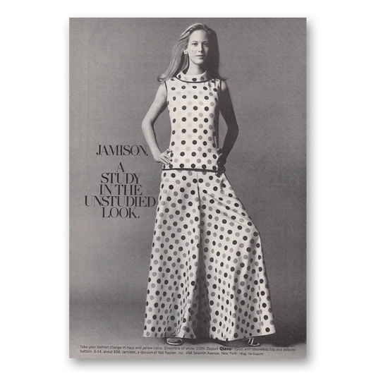 1973 Jamison Fashion Study In the Unstudied Look Vintage Magazine Print Ad