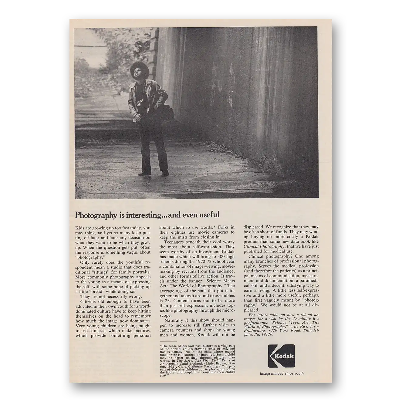 1973 Kodak Photography Is Interesting and Even Useful Vintage Magazine Print Ad