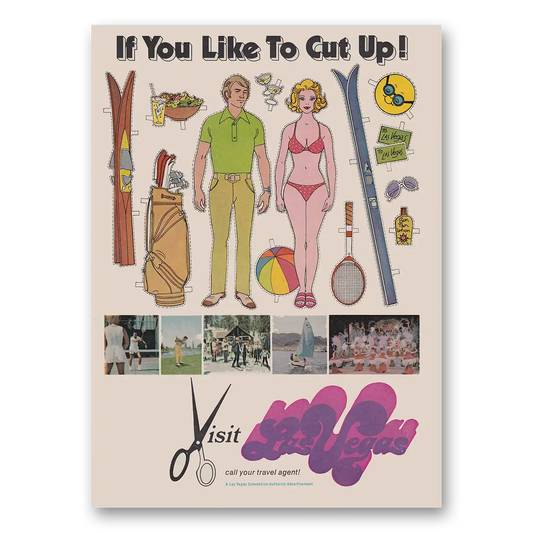 1973 Las Vegas Nevada Las Vegas If You Like to Cut Up Vintage Magazine Print Ad