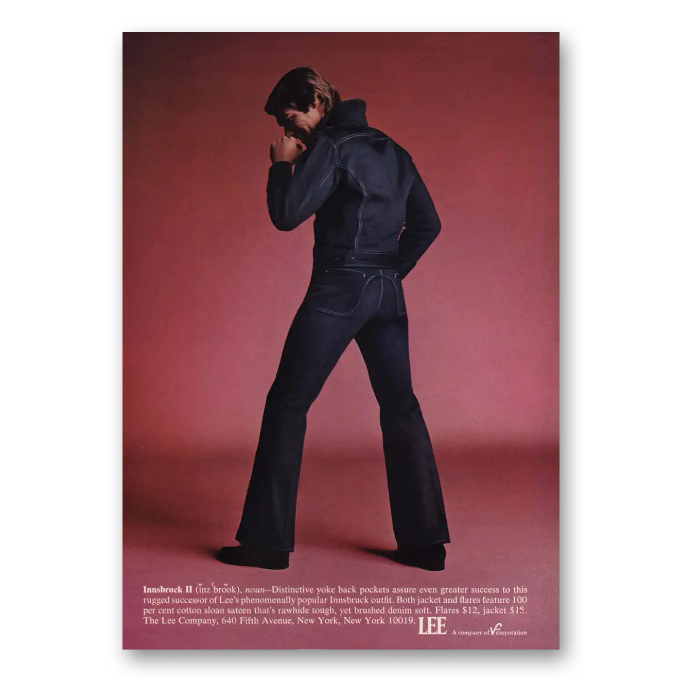 1973 Lee Jeans Jeans Innsbruck II Vintage Magazine Print Ad