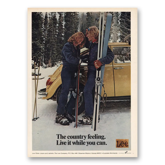 1973 Lee Jeans Jeans Country Feeling Volkswagen Vintage Magazine Print Ad