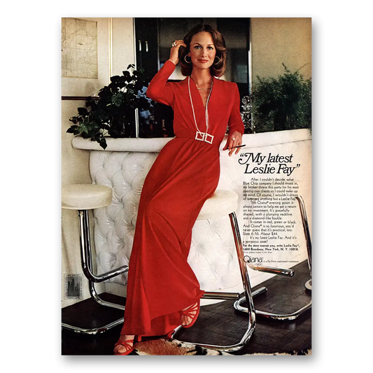 1973 Leslie Fay Decide What Blue Chip Company Vintage Magazine Print Ad