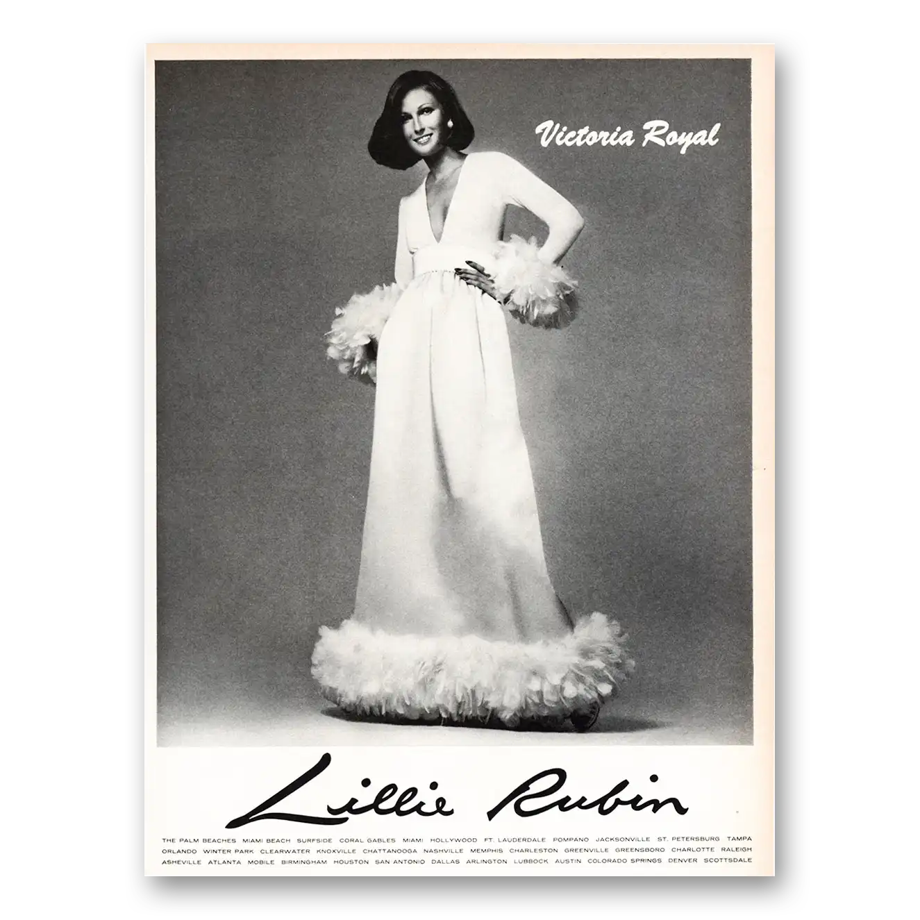 1973 Lillie Rubin Fashion Victoria Royal Vintage Magazine Print Ad