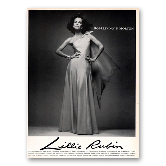 1973 Lillie Rubin Fashion Robert David Morton Vintage Magazine Print Ad