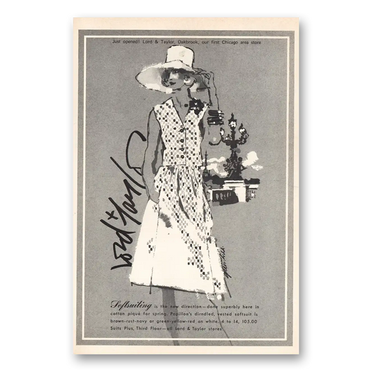 1973 Lord & Taylor Softsuiting Vintage Magazine Print Ad