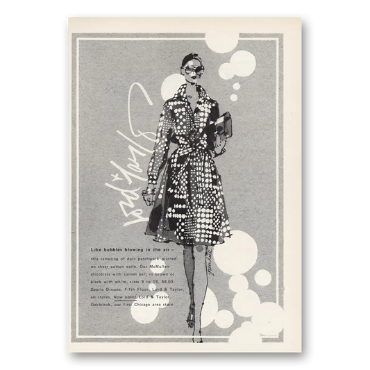 1973 Lord & Taylor Like Bubbles Blowing In Air Vintage Magazine Print Ad