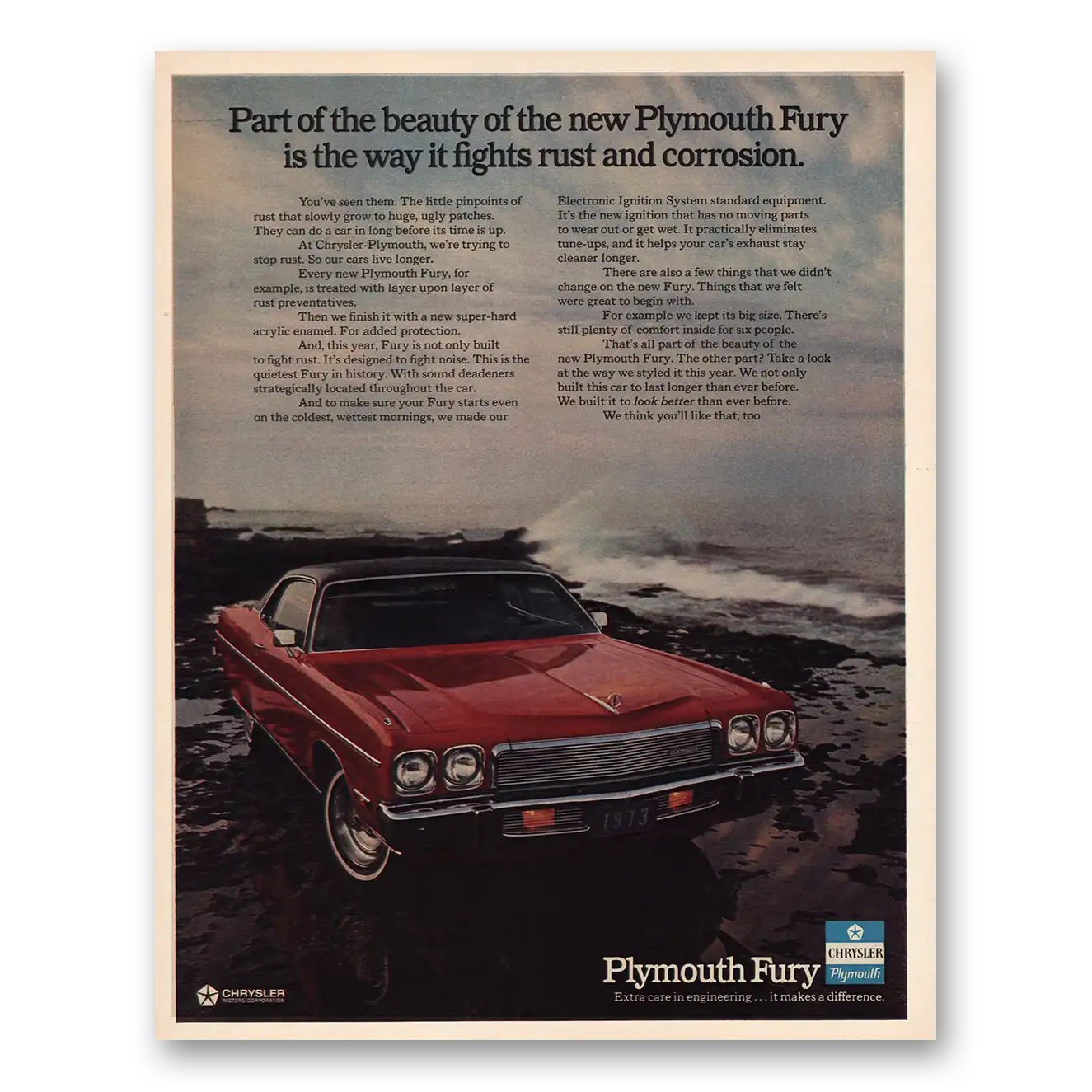 1972 Plymouth Fury Part of the Beauty Vintage Magazine Print Ad