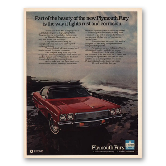 1972 Plymouth Fury Part of the Beauty Vintage Magazine Print Ad