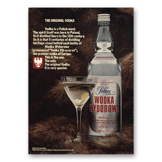 1973 Polmos The Original Vodka Vintage Magazine Print Ad