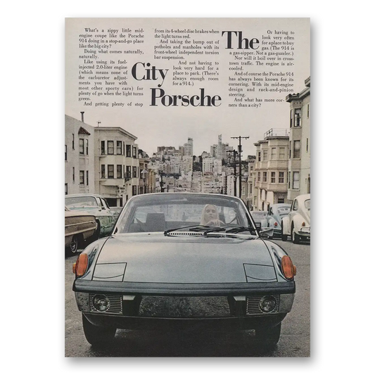 1973 Porsche 914 City Porsche Vintage Magazine Print Ad