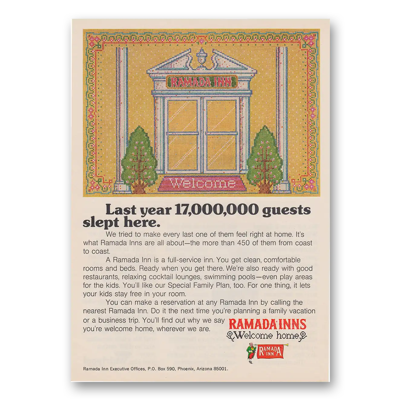 1973 Ramada Inn Last Year 17000000 Guests Slept Here Vintage Magazine Print Ad