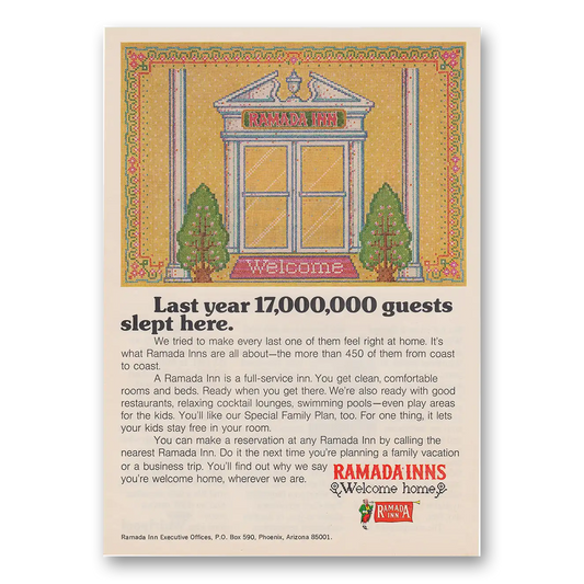 1973 Ramada Inn Last Year 17000000 Guests Slept Here Vintage Magazine Print Ad