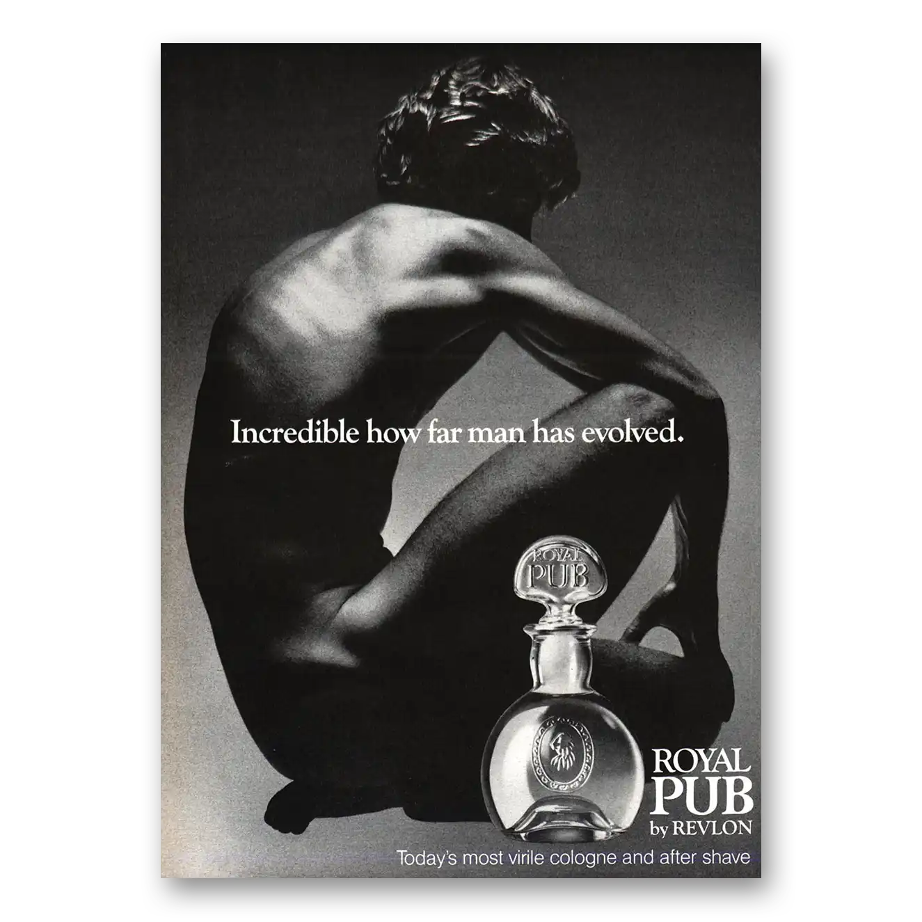 1973 Royal Pub Cologne Incredible How Far Man Has Evolved Vintage Magazine Print Ad