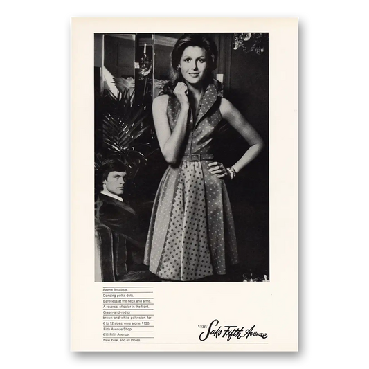 1973 Saks Fifth Avenue Beene Boutique Vintage Magazine Print Ad