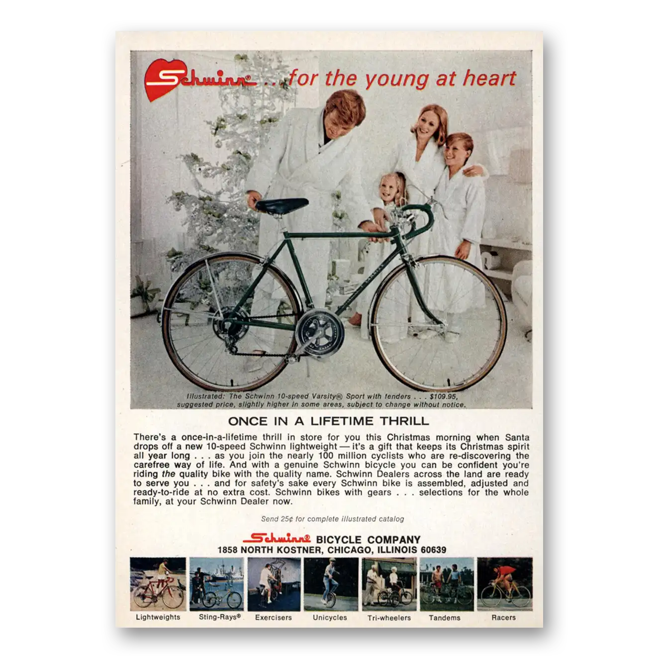 1973 Schwinn Bicycles Once In a Lifetime Thrill Vintage Magazine Print Ad