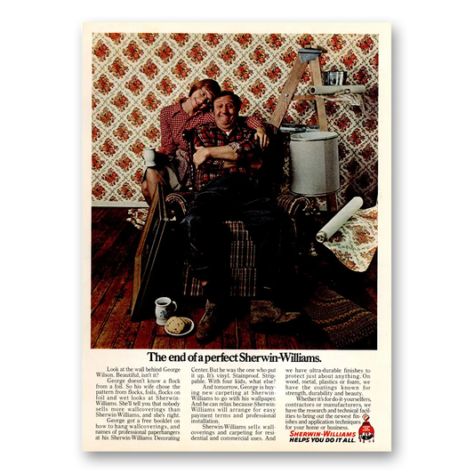 1973 Sherwin Williams Paints End of Perfect Vintage Magazine Print Ad