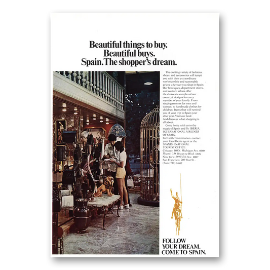 1973 Spain The Shoppers Dream Vintage Magazine Print Ad