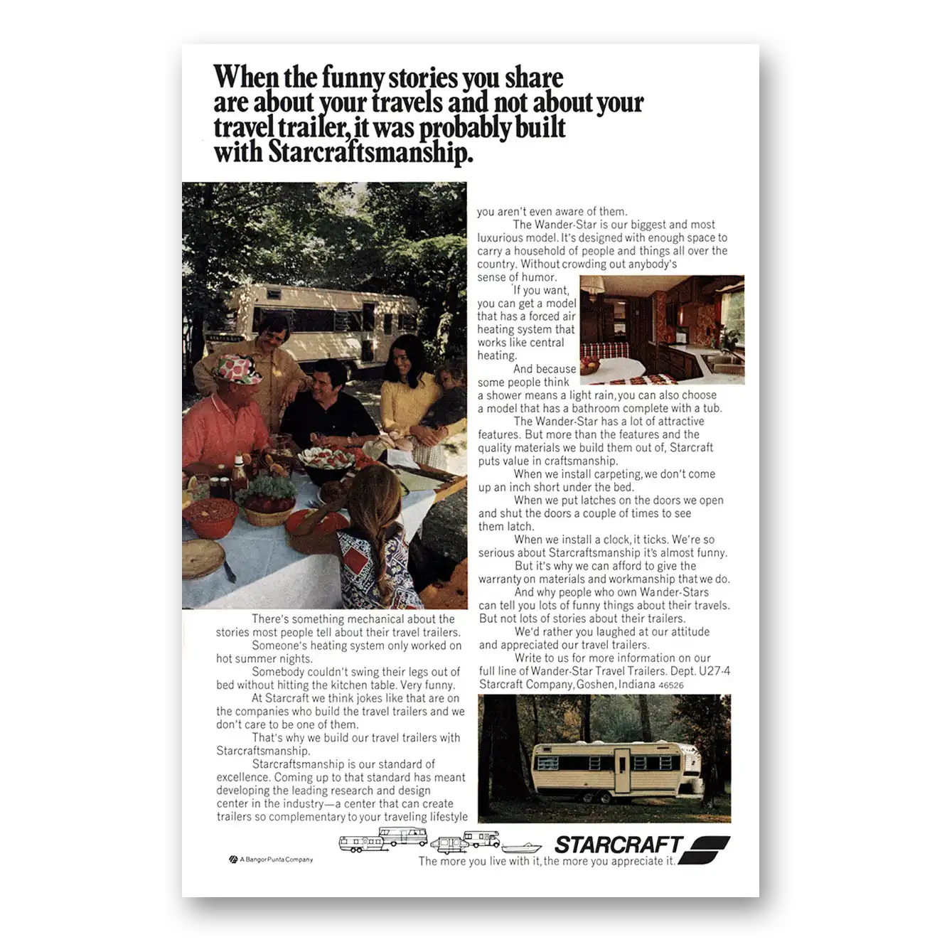 1973 Starcraft Motor Home Motor Home Funny Stories Vintage Magazine Print Ad