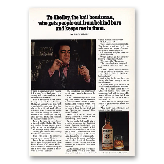 1973 Teachers Whisky Bail Bondsman Vintage Magazine Print Ad