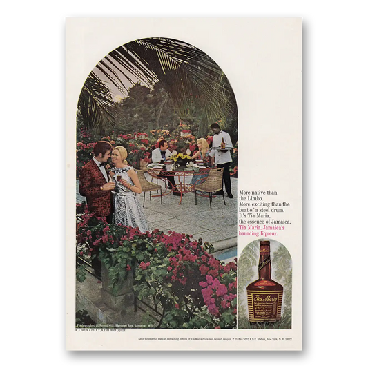 1973 Tia Maria Liqueur More Native Than the Limbo Vintage Magazine Print Ad