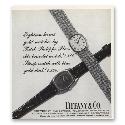 1973 Tiffany & Co Eighteen Karat Vintage Magazine Print Ad