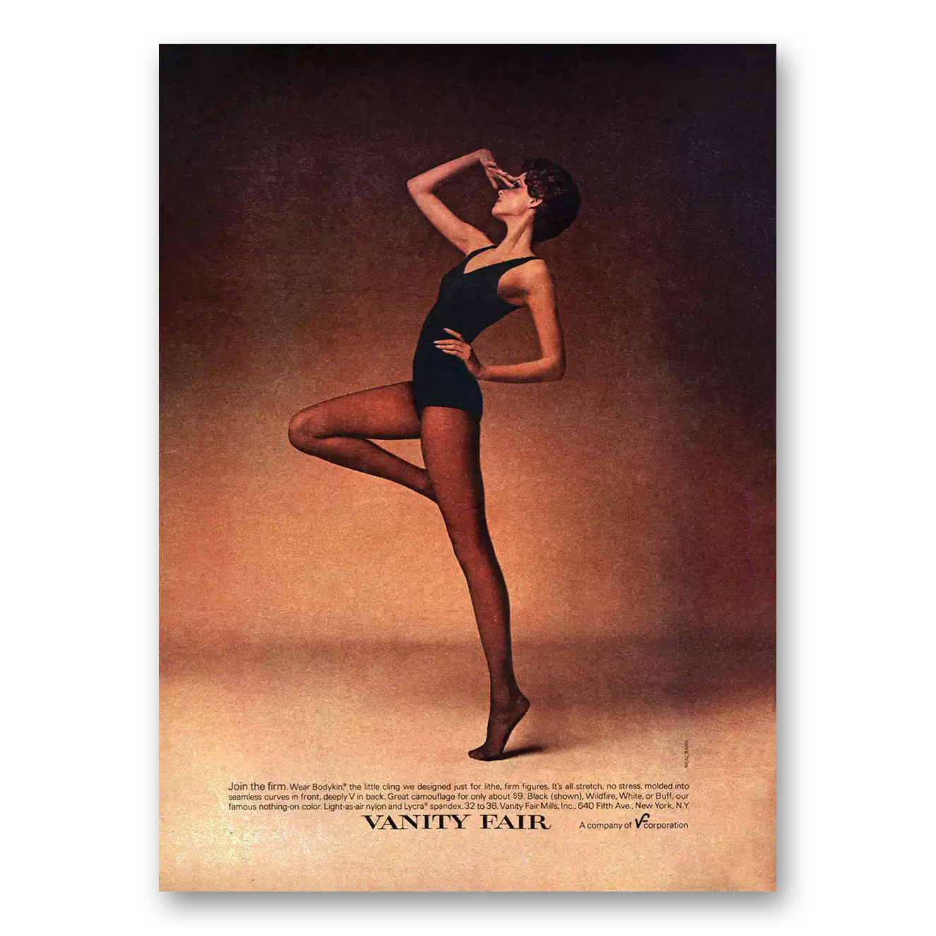 1973 Vanity Fair Undergarments Join the Firm Wear Bodykin Vintage Magazine Print Ad