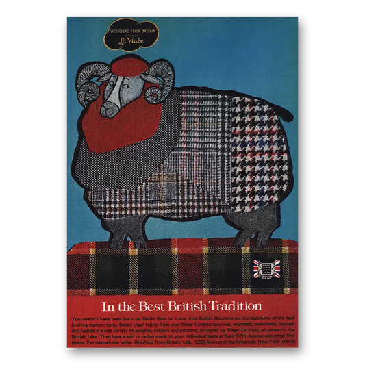 1973 Woollens From Britain Best British Tradition Vintage Magazine Print Ad