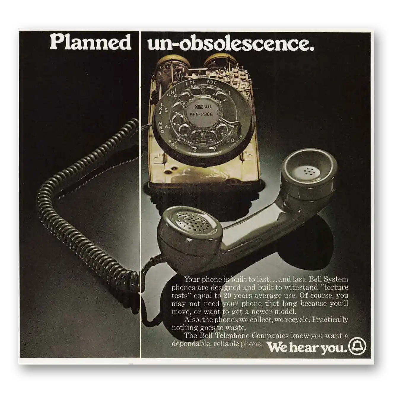 1974 Bell Telephone Un Obsolescence Vintage Magazine Print Ad