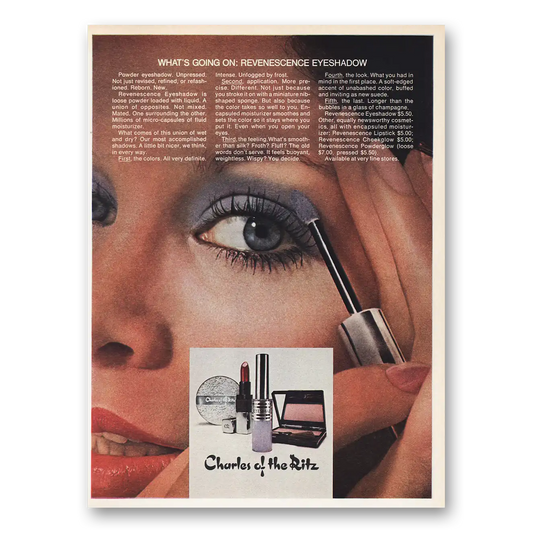 1974 Revenescence Eyeshadow Whats Going On Vintage Magazine Print Ad