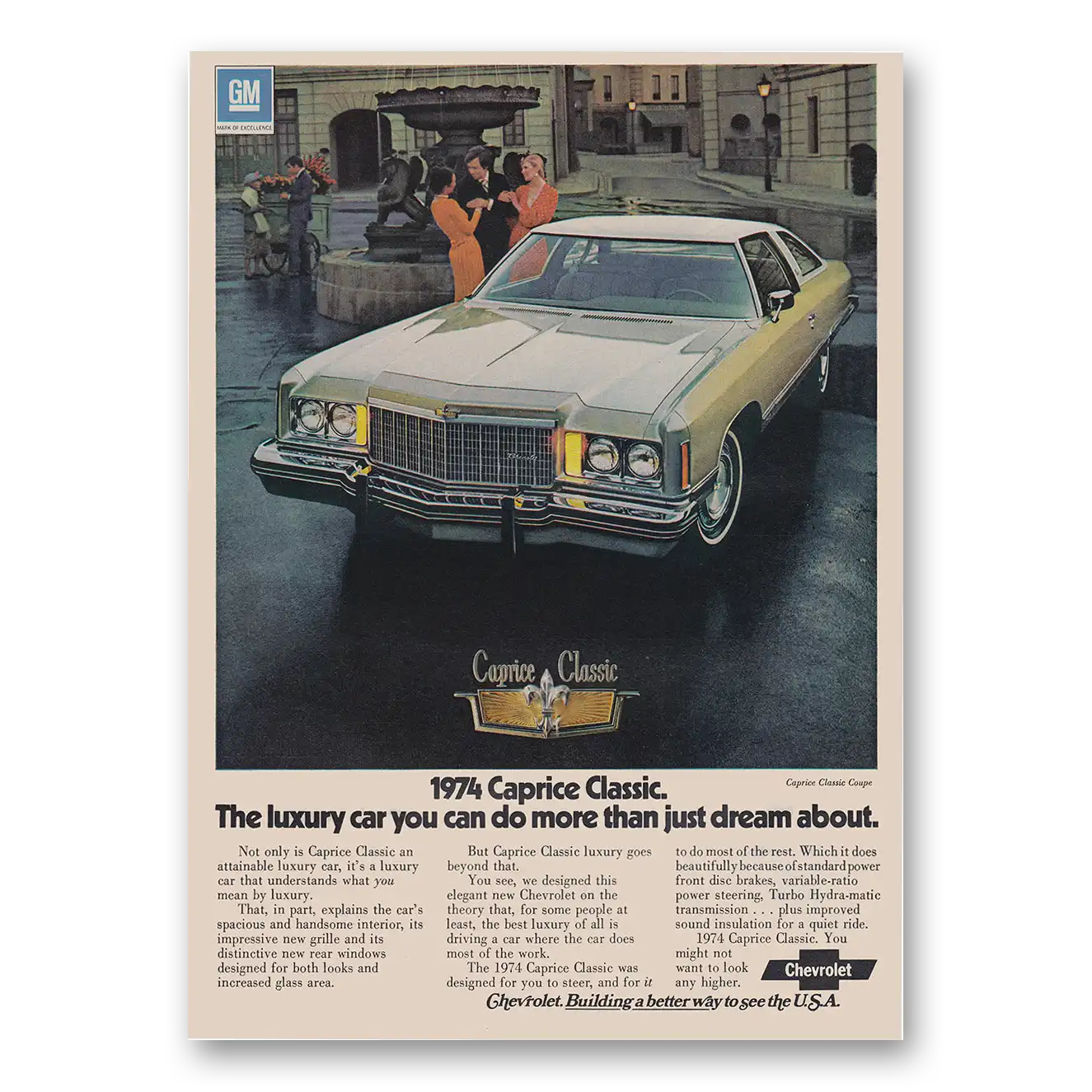 1973 Chevrolet Caprice More Than Just Dream About Vintage Magazine Print Ad