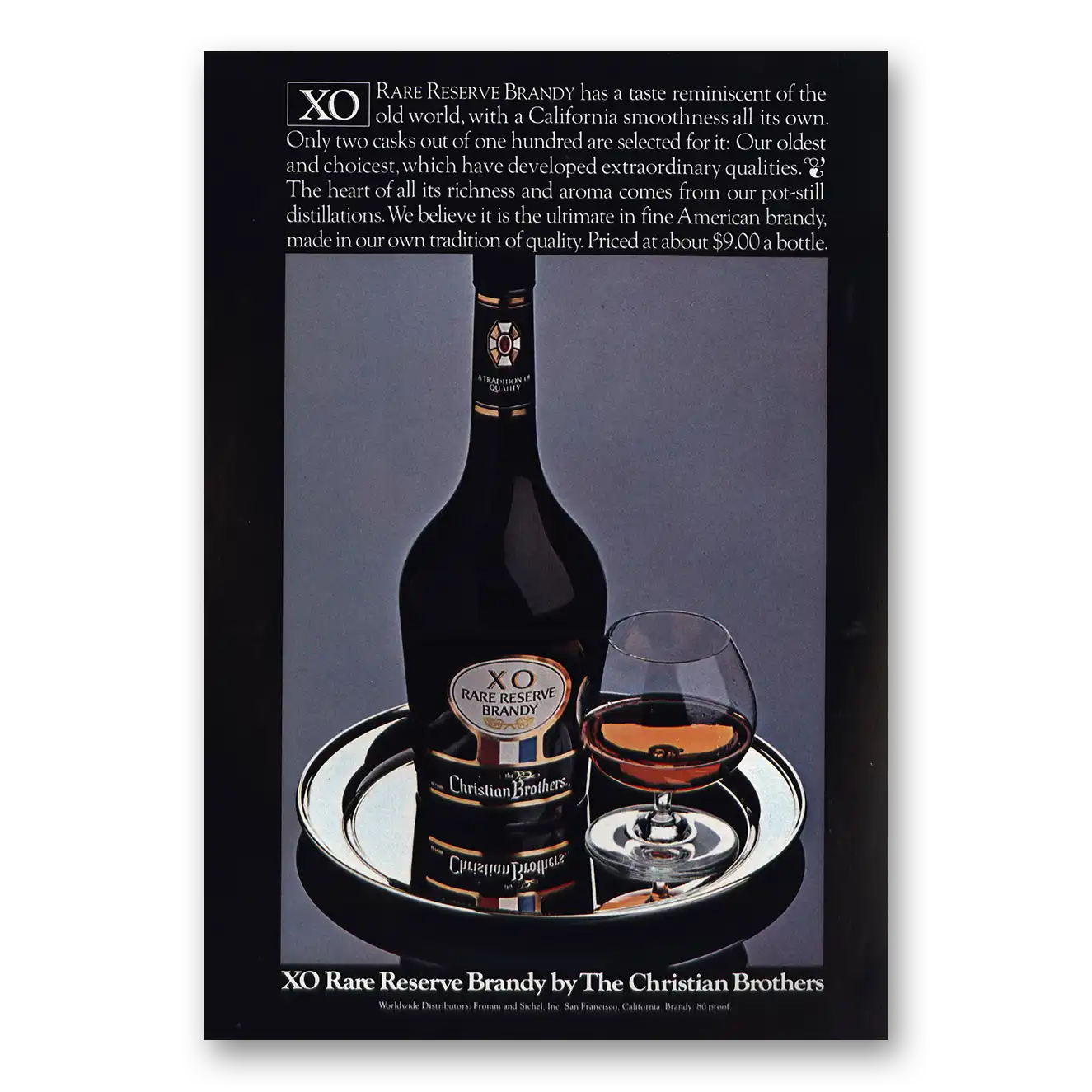 1974 Christian Brothers Rare Reserve Brandy Vintage Magazine Print Ad