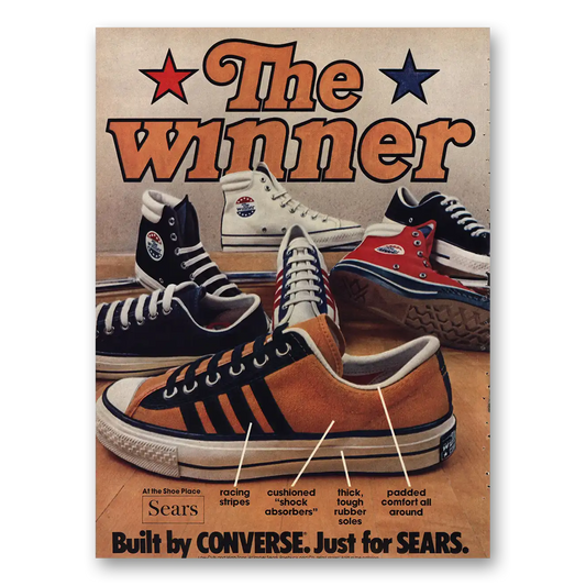 1974 Converse Shoes The Winner Built By Converse Vintage Magazine Print Ad