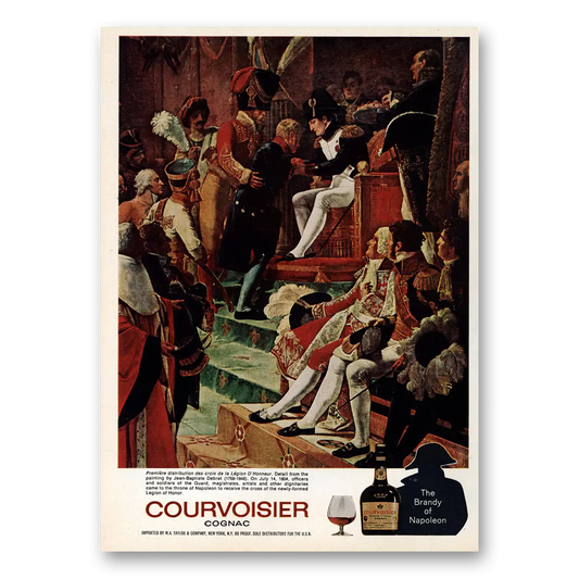 1974 Courvoisier Premiere Distribution des Croix Vintage Magazine Print Ad