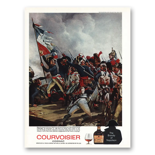 1974 Courvoisier Bataille du pont dArcole Vintage Magazine Print Ad