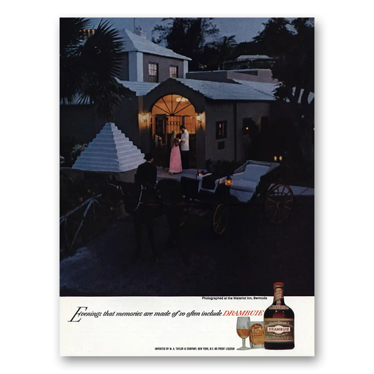 1974 Drambuie Waterlot Inn Bermuda Vintage Magazine Print Ad