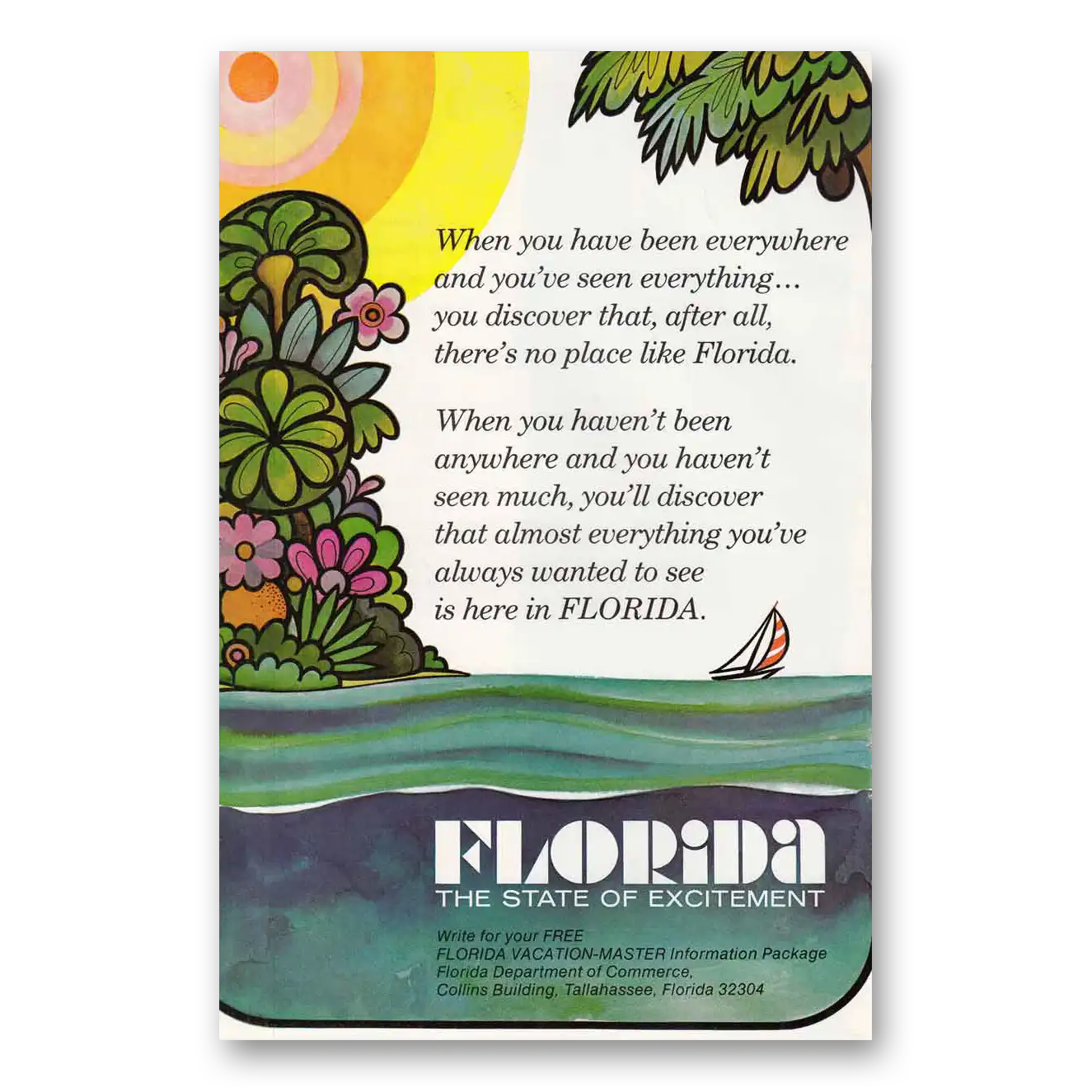 1974 Florida When You Have Been Everywhere Vintage Magazine Print Ad