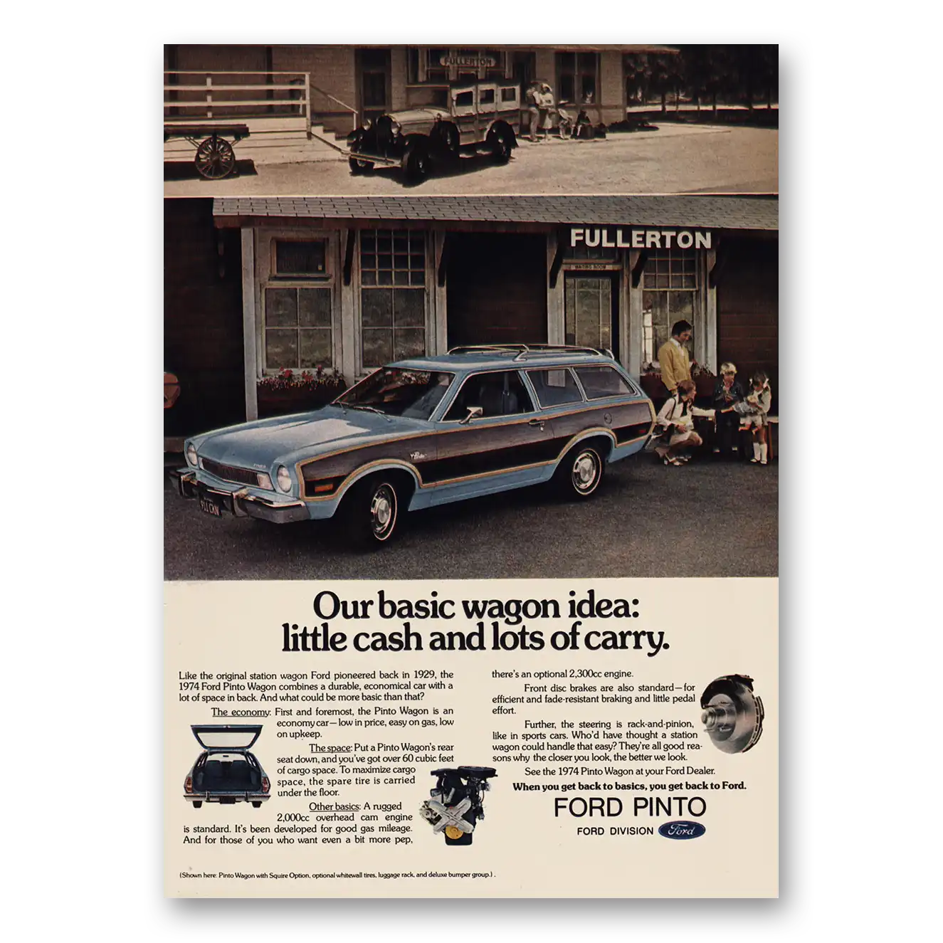 1973 Ford Pinto Little Cash Lots of Carry Vintage Magazine Print Ad