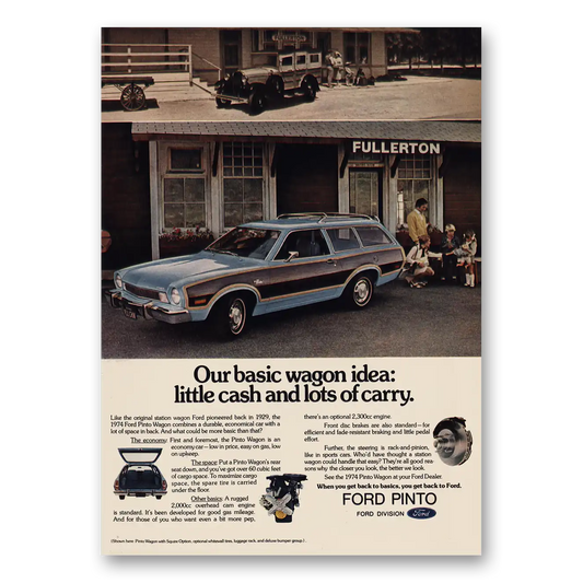 1973 Ford Pinto Little Cash Lots of Carry Vintage Magazine Print Ad