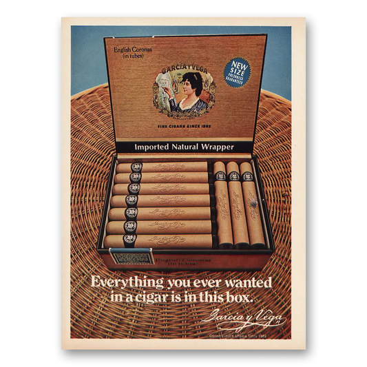 1974 Garcia y Vega Cigars Everything You Ever Wanted Vintage Magazine Print Ad